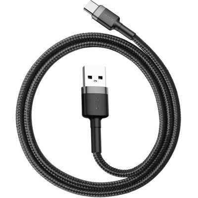 Кабель Baseus Cafule Type-C (CATKLF-CG1) Black 2m Кабель Baseus Cafule Type-C (CATKLF-CG1) Black 2m