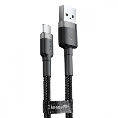 Кабель Baseus Cafule Type-C 2A (3m) CATKLF-UG1 (gray/black) Кабель Baseus Cafule Type-C 2A (3m) CATKLF-UG1 (gray/black)