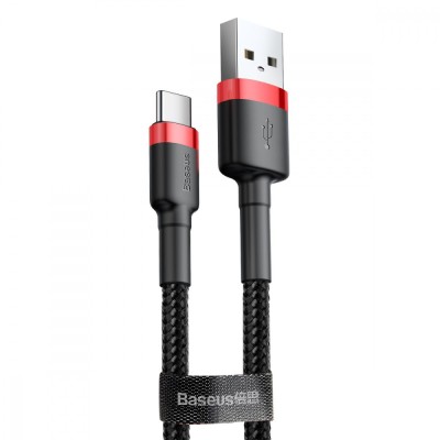 Кабель Baseus Cafule Type-C 2A (3m) CATKLF-UG1 (gray/black) Кабель Baseus Cafule Type-C 2A (3m) CATKLF-UG1 (gray/black)