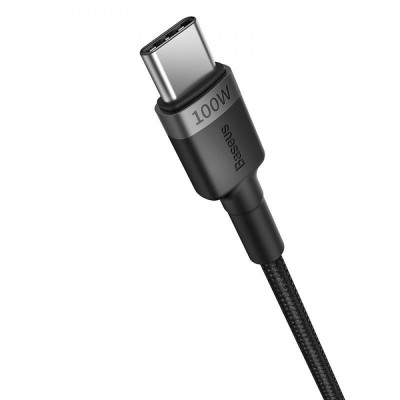 Кабель Baseus Cafule Type-C To Type-C 100W 2m (2pcs) (P10318306003-01) Gray/red