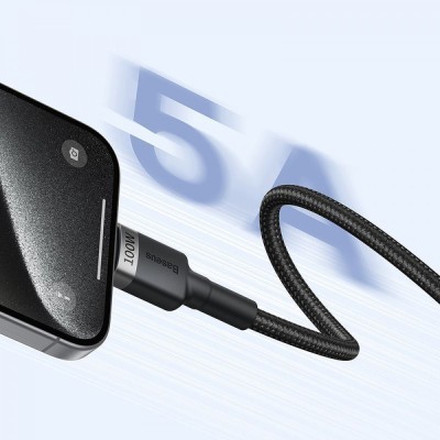 Кабель Baseus Cafule Type-C To Type-C 100W 2m (2pcs) (P10318306003-01) Gray/red