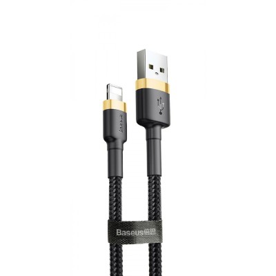 Кабель Baseus Cafule USB for lightning 2.4A 1M (CALKLF-BV1) Gold\Black Кабель Baseus Cafule USB for lightning 2.4A 1M (CALKLF-BV1) Gold\Black