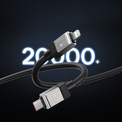 Кабель Baseus CoolPlay Series Fast Charging Type-C to Lightning 20W (1m) CAKW000001 black