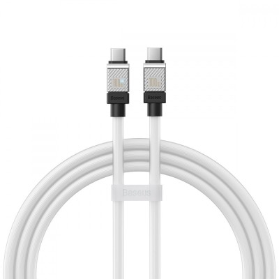Кабель Baseus CoolPlay Series Type-C To Type-C 100W (1m) CAKW000202 White
