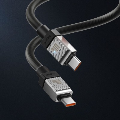 Кабель Baseus CoolPlay Series Type-C To Type-C 100W (1m) CAKW000202 White