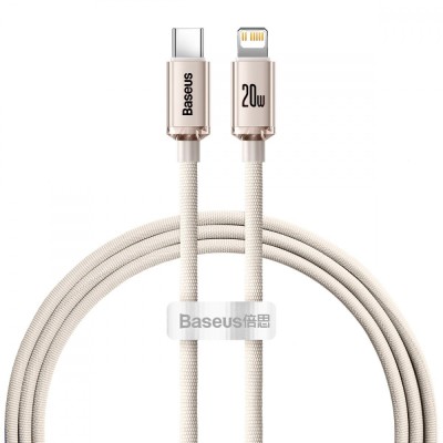 Кабель Baseus Crystal Shine Series Fast Charging Data USB кабель Type-C To IP 20W 1.2m (CAJY001304) Pink Кабель Baseus Crystal Shine Series Fast Charging Data USB кабель Type-C To IP 20W 1.2m (CAJY001304) Pink