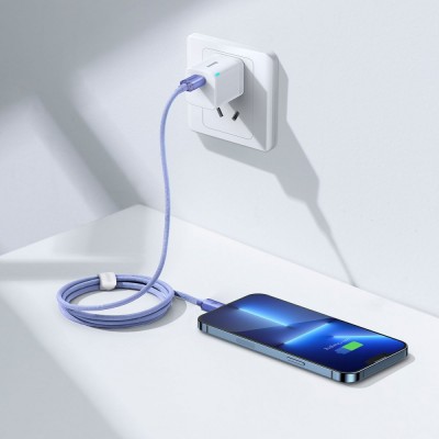 Кабель Baseus Crystal Shine Series Fast Charging Data USB кабель Type-C To IP 20W 1.2m (CAJY001304) Pink Кабель Baseus Crystal Shine Series Fast Charging Data USB кабель Type-C To IP 20W 1.2m (CAJY001304) Pink