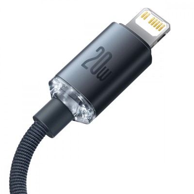 Кабель Baseus Crystal Shine Series Fast Charging Data USB кабель Type-C To IP 20W 1.2m (CAJY001304) Pink Кабель Baseus Crystal Shine Series Fast Charging Data USB кабель Type-C To IP 20W 1.2m (CAJY001304) Pink