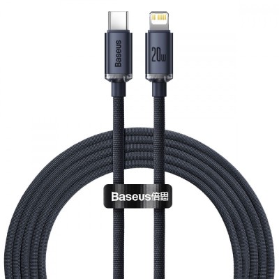 Кабель Baseus Crystal Shine Series Fast Charging Data USB кабель Type-C To IP 20W 2m (CAJY001403) Sky Blue Кабель Baseus Crystal Shine Series Fast Charging Data USB кабель Type-C To IP 20W 2m (CAJY001403) Sky Blue