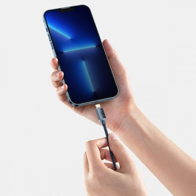 Кабель Baseus Crystal Shine Series Fast Charging Data USB кабель Type-C To IP 20W 2m (CAJY001403) Sky Blue Кабель Baseus Crystal Shine Series Fast Charging Data USB кабель Type-C To IP 20W 2m (CAJY001403) Sky Blue