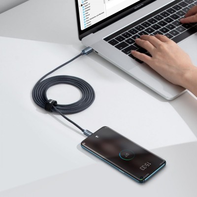 Кабель Baseus Crystal Shine Series Fast Charging Data USB кабель Type-C To Type-C 100 W 2M (CAJY000701) Black Кабель Baseus Crystal Shine Series Fast Charging Data USB кабель Type-C To Type-C 100 W 2M (CAJY000701) Black
