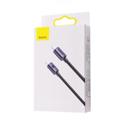 Кабель Baseus Crystal Shine Series Fast Charging Data USB кабель Type-C To Type-C 100W 1.2m (CAJY000603) Blue Кабель Baseus Crystal Shine Series Fast Charging Data USB кабель Type-C To Type-C 100W 1.2m (CAJY000603) Blue