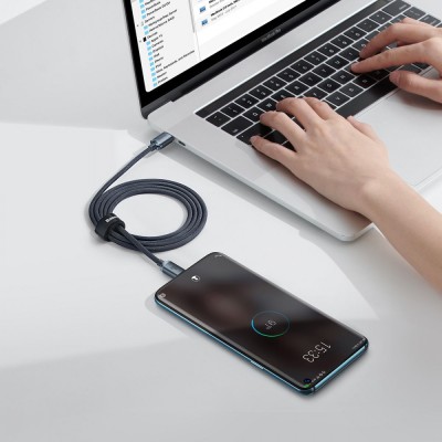 Кабель Baseus Crystal Shine Series Fast Charging Data USB кабель Type-C To Type-C 100W 1.2m (CAJY000603) Blue Кабель Baseus Crystal Shine Series Fast Charging Data USB кабель Type-C To Type-C 100W 1.2m (CAJY000603) Blue