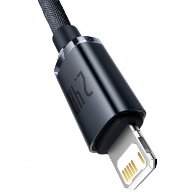 Кабель Baseus Crystal Shine Series Fast Charging Data USB кабель USB To IP 2.4A 1.2m (CAJY000005) Purple Кабель Baseus Crystal Shine Series Fast Charging Data USB кабель USB To IP 2.4A 1.2m (CAJY000005) Purple