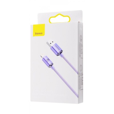 Кабель Baseus Crystal Shine Series Fast Charging Data USB кабель USB To IP 2.4A 2m (CAJY001204) Pink