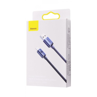 Кабель Baseus Crystal Shine Series Fast Charging Data USB кабель USB To Type-C 100W 1.2m (CAJY000405) Purple