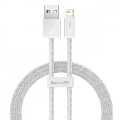 Кабель Baseus Dynamic Series Fast Charging Data USB кабель USB To IP 2.4A 1m (CALD000402) White