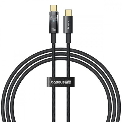 Кабель Baseus Explorer Series Auto Power-Off Type-C To Type-C 100W (2m) (P10319704111-00) Black