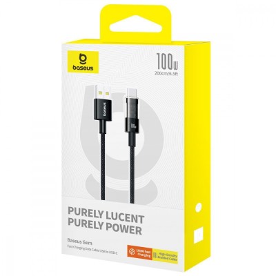 Кабель Baseus Gem Fast-Charging Data Cable Type-C 100W 2m (P10373002211-01) White