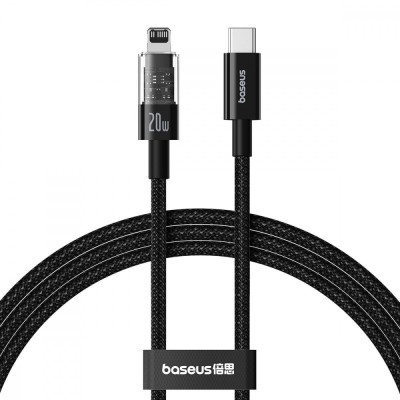 Кабель Baseus Gem Fast-Charging Data Cable Type-C To Lightning 20W 2m (P10373001111-01) Black