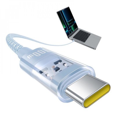 Кабель Baseus Gem Fast-Charging Type-C To Type-C 100W 2m (P10373000111-01) Black