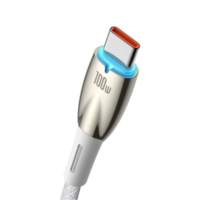 Кабель Baseus Glimmer Series Fast Charging Type-C 100W (1m) CADH000403 blue Кабель Baseus Glimmer Series Fast Charging Type-C 100W (1m) CADH000403 blue