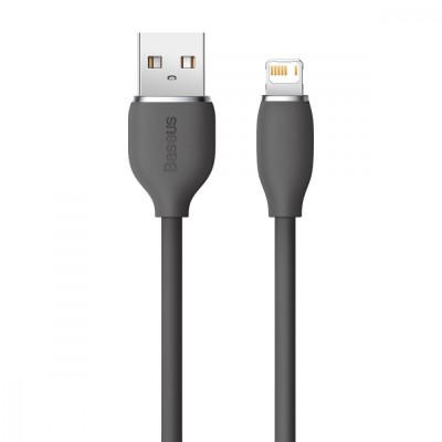 Кабель Baseus Jelly Liquid Silica Gel Fast Charging Data USB кабель USB - Lightning IP 2.4A 1.2m (CAGD000001) Black Кабель Baseus Jelly Liquid Silica Gel Fast Charging Data USB кабель USB - Lightning IP 2.4A 1.2m (CAGD000001) Black