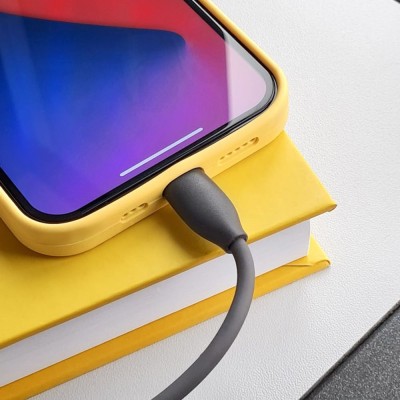 Кабель Baseus Jelly Liquid Silica Gel Fast Charging Data USB кабель USB - Lightning IP 2.4A 1.2m (CAGD000001) Black Кабель Baseus Jelly Liquid Silica Gel Fast Charging Data USB кабель USB - Lightning IP 2.4A 1.2m (CAGD000001) Black