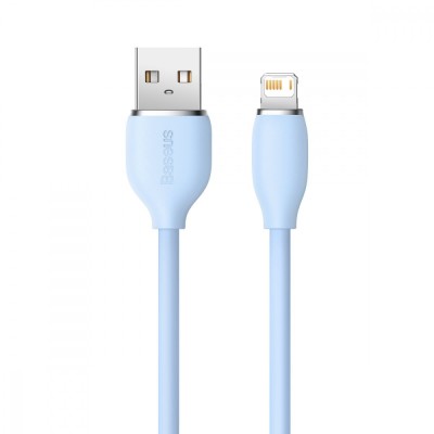 Кабель Baseus Jelly Liquid Silica Gel Fast Charging Data USB кабель USB To IP 2.4A 1.2m (CAGD000003) Blue
