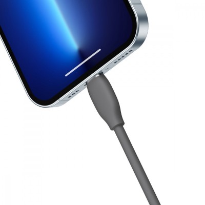Кабель Baseus Jelly Liquid Silica Gel Fast Charging Data USB кабель USB To IP 2.4A 1.2m (CAGD000003) Blue