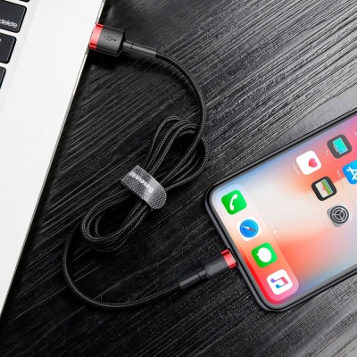 Кабель Baseus Lightning Kevlar USB кабель 1m (CALKLF-BG1) Black Кабель Baseus Lightning Kevlar USB кабель 1m (CALKLF-BG1) Black