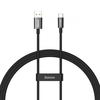 Кабель Baseus Superior Series (SUPERVOOC) Fast Charging Data Type-C 65W (2m) CAYS001001 Black