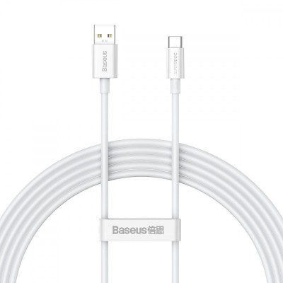 Кабель Baseus Superior Series (SUPERVOOC) Fast Charging Data Type-C 65W (2m) CAYS001002 White