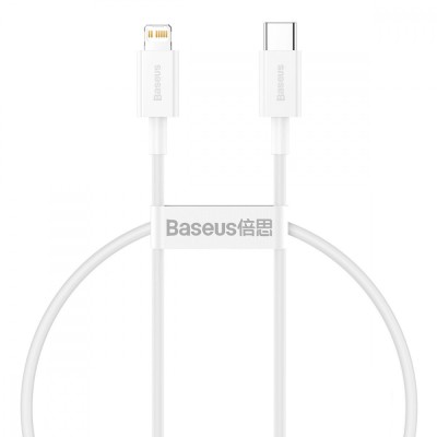 Кабель Baseus Superior Series Fast Charging Data Cable Type-C To IP PD 20W 0.25m (CATLYS-02) White Кабель Baseus Superior Series Fast Charging Data Cable Type-C To IP PD 20W 0.25m (CATLYS-02) White