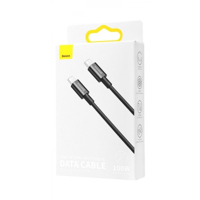 Кабель Baseus Superior Series Fast Charging Data USB кабель Type-C To Type-C 100 W 2М (CATYS-C01) Black