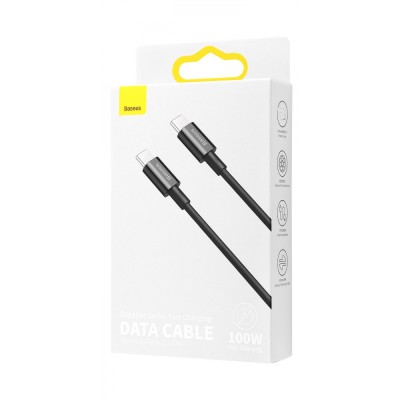 Кабель Baseus Superior Series Fast Charging Data USB кабель Type-C To Type-C 100W 1М (CATYS-B01) Black