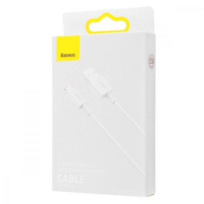 Кабель Baseus Superior Series Fast Charging Data USB кабель USB To IP 2.4 A 1.5 М (CALYS-B02) White