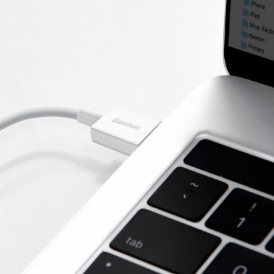 Кабель Baseus Superior Series Fast Charging Lightning 2.4A (0.25m) (CALYS-02) White