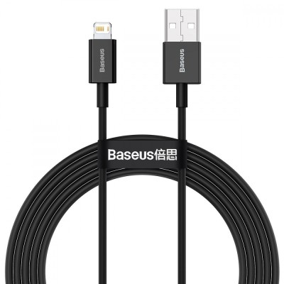 Кабель Baseus Superior Series Lightning 2.4A (CALYS-C01) Black 2m Кабель Baseus Superior Series Lightning 2.4A (CALYS-C01) Black 2m