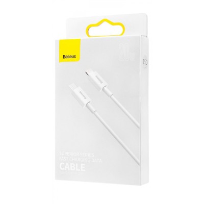 Кабель Baseus Superior Series Type-C/Lightning 20W (CATLYS-B02) White 1.5m Кабель Baseus Superior Series Type-C/Lightning 20W (CATLYS-B02) White 1.5m