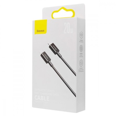 Кабель Baseus Superior Series Type-C/Lightning 20W (CATLYS-C01) Black 2m