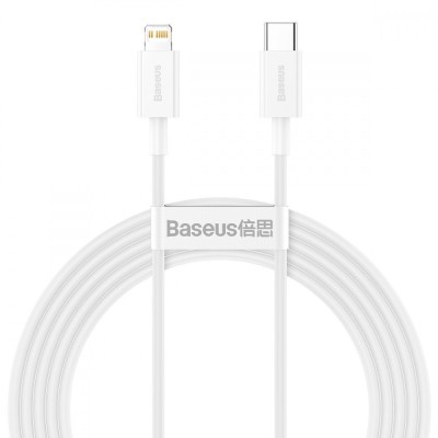 Кабель Baseus Superior Series Type-C/Lightning 20W (CATLYS-C02) White 2m Кабель Baseus Superior Series Type-C/Lightning 20W (CATLYS-C02) White 2m