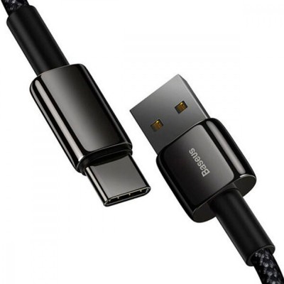 Кабель Baseus Tungsten Gold Fast Charging Data USB кабель USB To IP 2.4A 2 М (CALWJ-A01) Black