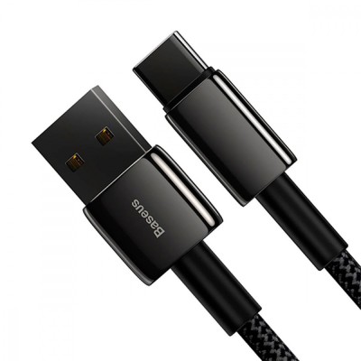 Кабель Baseus Tungsten Gold Fast Charging Data USB кабель USB To IP 2.4A 2 М (CALWJ-A01) Black