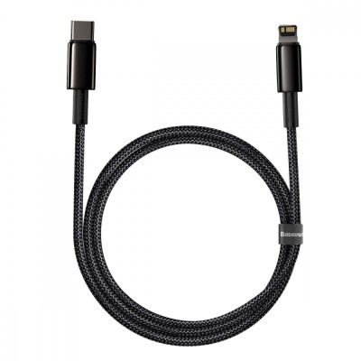 Кабель Baseus Tungsten Gold Type-C To Lightning PD 20W (1m) CATLWJ-01 Black