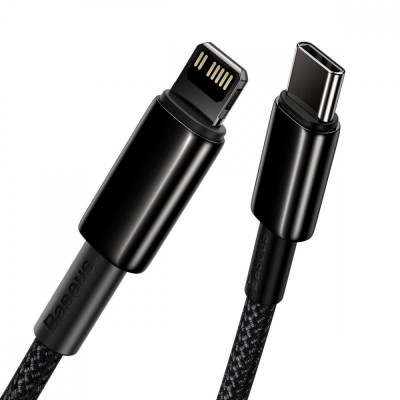 Кабель Baseus Tungsten Gold Type-C To Lightning PD 20W (1m) CATLWJ-01 Black