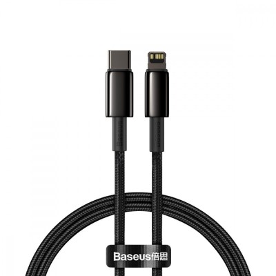 Кабель Baseus Tungsten Gold Type-C To Lightning PD 20W (1m) CATLWJ-01 Black