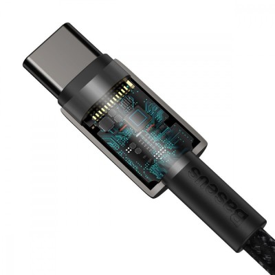 Кабель Baseus Tungsten Gold Type-C To Type-C 100W (CATWJ-01) Black 1m Кабель Baseus Tungsten Gold Type-C To Type-C 100W (CATWJ-01) Black 1m
