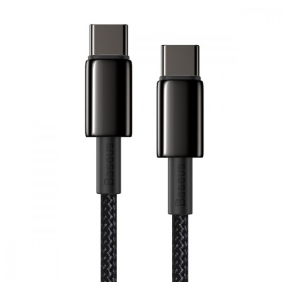 Кабель Baseus Tungsten Gold Type-C to Type-C 100W (CATWJ-A01) Black 2m Кабель Baseus Tungsten Gold Type-C to Type-C 100W (CATWJ-A01) Black 2m