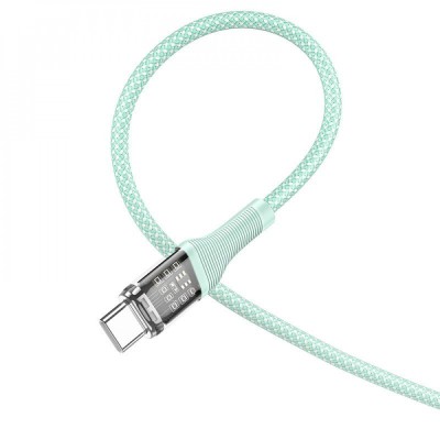Кабель Hoco U111 Transparent Discovery 60W Type-C to Type-C (1.2m) gray